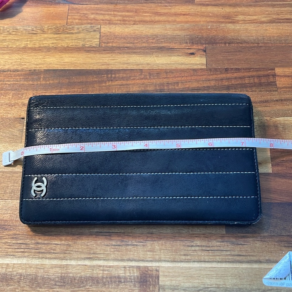 Chanel Auth Quilted Mademoisele Blk Ligne Tall Fold Wallet/Clutch. P - Picture 11 of 16